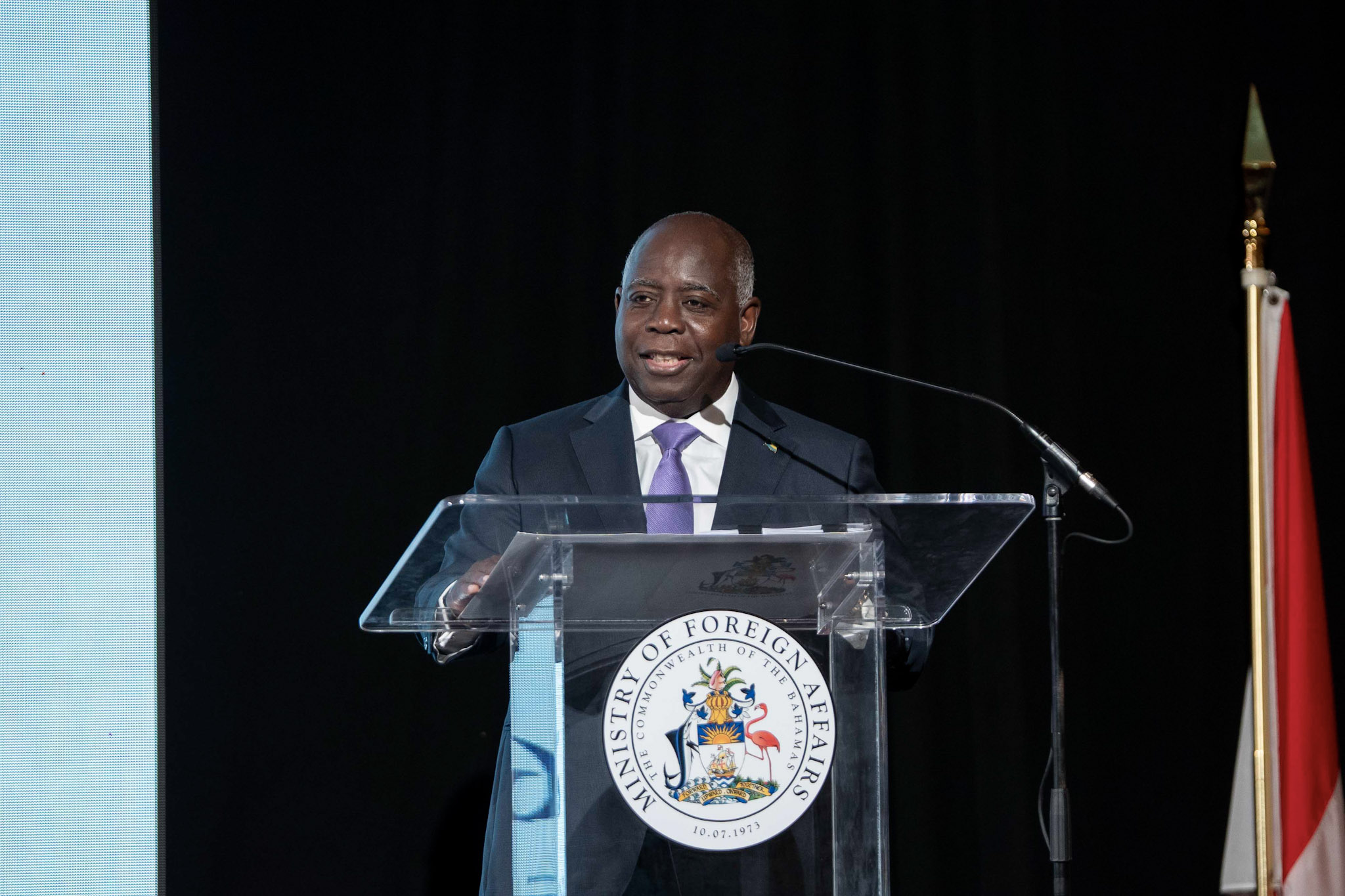 Prime Minister Philip Davis addressing Diplomatic Week 2026